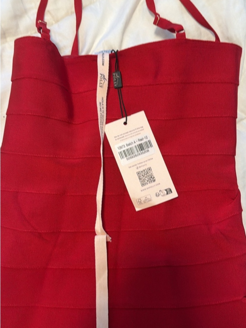 Red Bandage-Style Women's Dress